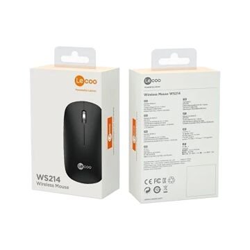 Lenovo Lecoo WS214 2.4GHz Kablosuz 1200DPI Siyah Optik Mouse
