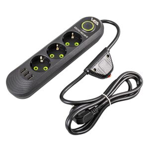 Vea VA-21557 3'lü 3 USB'li 1.5 Metre Akım Korumalı Priz Siyah