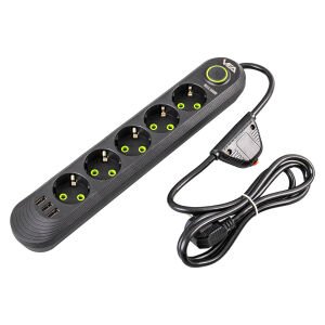 Vea VA-21561 5'li 3 USB'li 1.5 Metre Akım Korumalı Priz Siyah