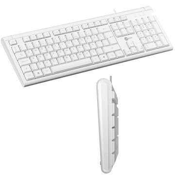 Lenovo Lecoo KB101 USB Kablolu Beyaz TÜRKÇE Q Klavye