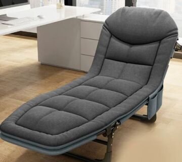 Sunup SN-24922 Taşınabilir Ayarlanabilir 5 Kademe Sünger Kamp Yatak Şezlong (Koyu Gri)