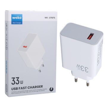 Weko WK-27875 M11 Beyaz 33 Watt Turbo Usb Şarj Başlık Adaptörü