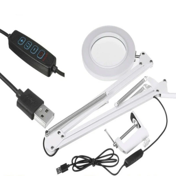 UPX 803L Akrobat Büyüteç 5X LED Aydınlatmalı Dimmerli Usb 5 Volt