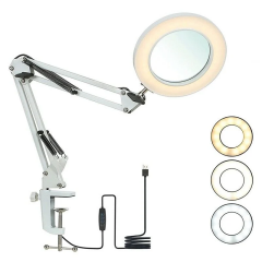 UPX 803L Akrobat Büyüteç 5X LED Aydınlatmalı Dimmerli Usb 5 Volt