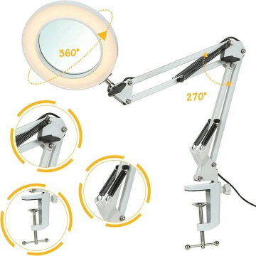 UPX 803L Akrobat Büyüteç 5X LED Aydınlatmalı Dimmerli Usb 5 Volt