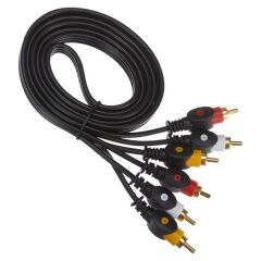 3 RCA + 3 RCA 5 METRE KABLO 1.KALİTE (5'Lİ PAKET)