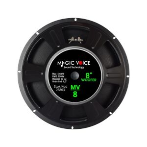 Magicvoice MV-8 Maks. 350 Watt / Rms 150 Watt 8” Siyah 20 Cm Woofer Yedek Hoparlör
