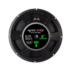 Magicvoice MV-8 Maks. 350 Watt / Rms 150 Watt 8” Siyah 20 Cm Woofer Yedek Hoparlör