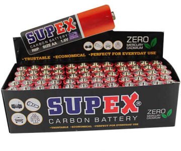 Supex R6 1.5 Volt Çinko Karbon AA Kalem Pil 60'lı Kalem Pil