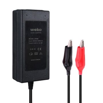 Weko 12.6 Volt - 3 Amper Krokodil Uçlu Ledli Yerli Üretim Masaüstü Şarj Adaptörü