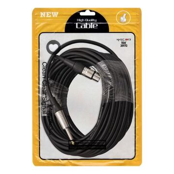 MagicVoice LD379B 15 Metre Canon XLR Dişi - 6.35mm Mono Erkek Metal Jak Mikrofon Ses Kablosu