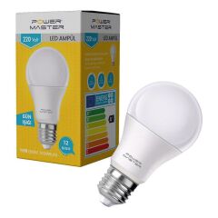 POWERMASTER PMLED-12G E27 850LMN 12 WATT 220 VOLT 3200K GÜN IŞIĞI LED AMPUL (5 ADET)