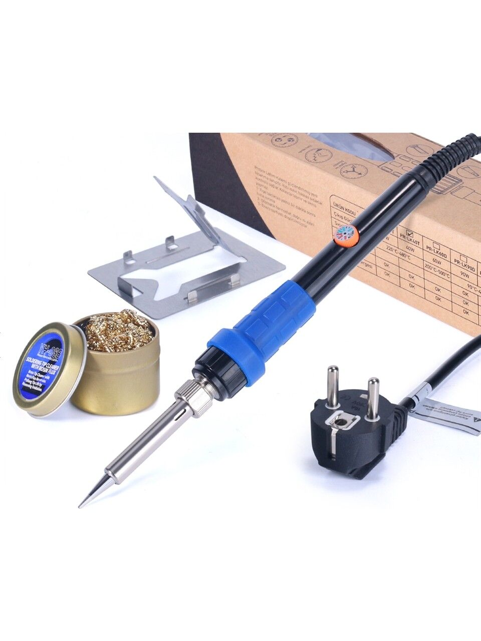 PR-LK40T 40 Watt Dipten Somunlu Dimmer Ayarlı Kalem Havya Power Kablo