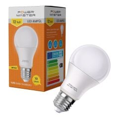 POWERMASTER PMLED-12V E27 850LMN 10 WATT 12 VOLT 6500K BEYAZ LED AMPUL (5 ADET)