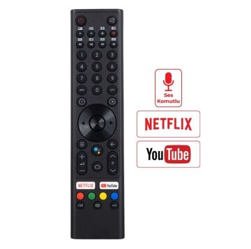 Vestel Tesla Mediastar Android Netflix Youtube Tuşlu Led Lcd Tv Kumandası (SES KOMUT ÖZELLİKLİ)