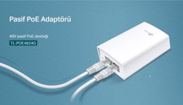 TP-Link TL-POE4824G 48V Pasif PoE Adaptörü Enjektörü