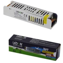 LEDON LD-50065 12 VOLT - 5 AMPER SLIM METAL KASA ADAPTÖR (158*40*30)