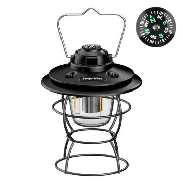 PowerMaster PM-16042 Retro Nostaljik Şarjlı Kamp Lambası Filament + SMD Ledli