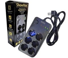 SHOWMAX SH-4630 TERMAL AKIM KORUMALI PRİZ 6 PRİZ+2 USB+2 TYPE-C GİRİŞ