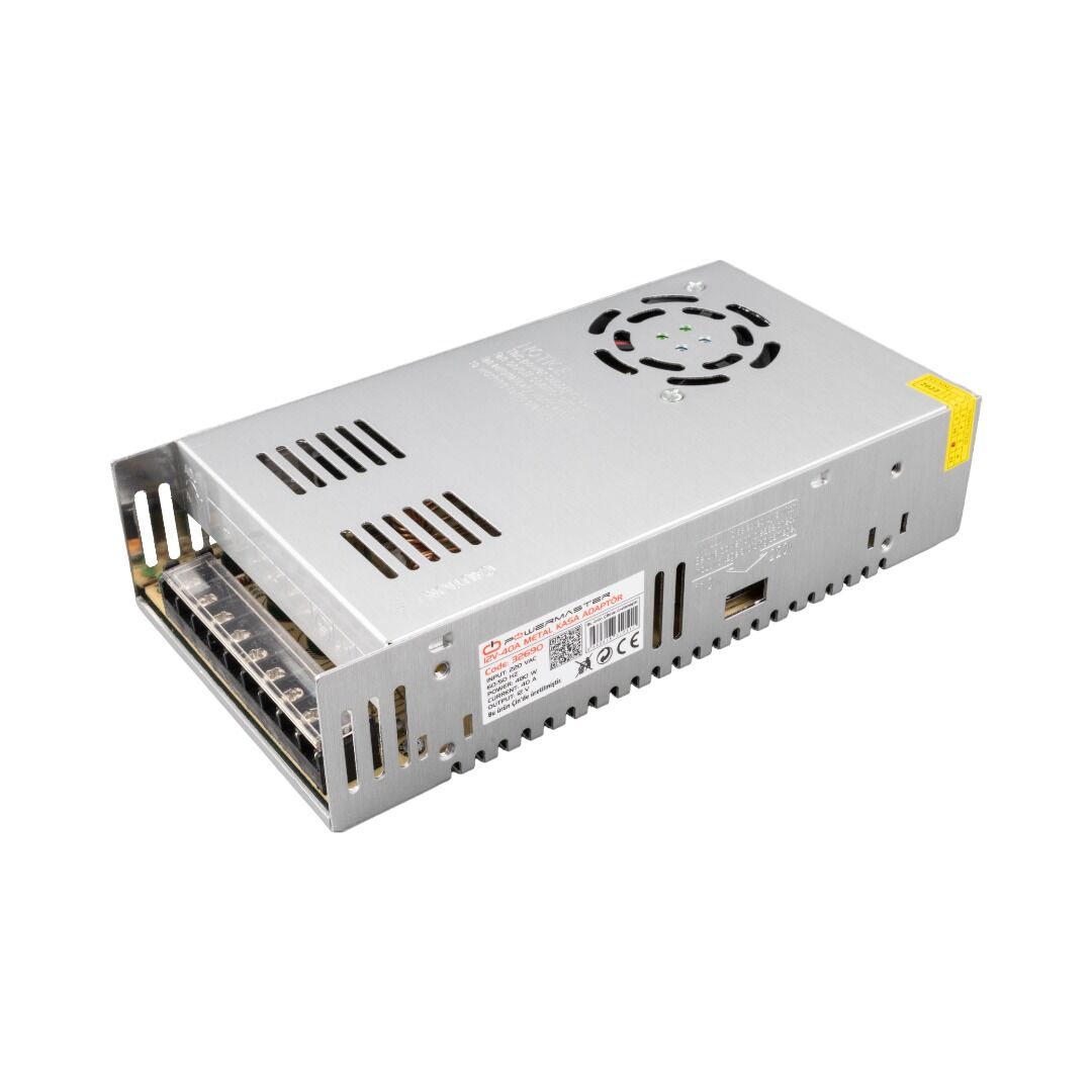 Botech BS-1140A 12 Volt - 40 Amper 480 Watt Metal Kasa Adaptör