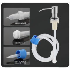 SUNUP PASLANMAZ ÇELİK LAVABO SIVI SABUNLUK POMPASI BAŞLIĞI