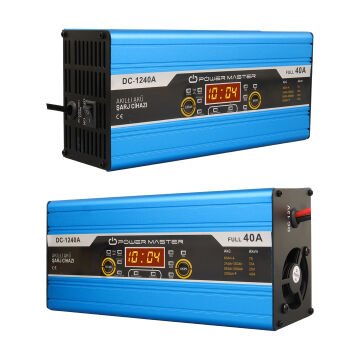 Powermaster PM-1240A 12 Volt 40 Amper Dijital Ekranlı Akıllı Akü Şarj Cihazı
