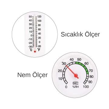 Powermaster PM-24665 Analog Sıcaklık Nem Ölçer Termometre