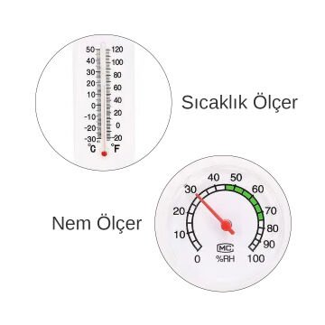 Powermaster PM-24665 Analog Sıcaklık Nem Ölçer Termometre