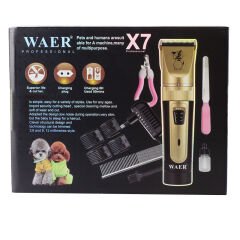 WAER WA-08158 PROFESYONEL ŞARJLI SAÇ VE SAKAL TIRAŞ MAKİNESİ (PET TIRAŞ MAKİNESİ SETİ)