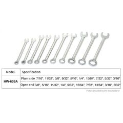 Proskit HW-609B 10 Parça İngiliz Anahtar Seti