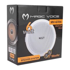 MagicVoice MV-6724 13 CM 6 Watt 8 Ohm 5'' Beyaz Trafosuz Alçıpan Hoparlör
