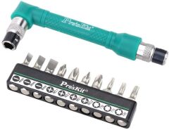 ProsKit 1PK-212 Tornavida Seti PZ1 PZ2 Torx Yıldız Düz 10 Parça Set