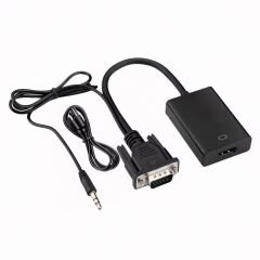 X-Level XCC7804 Ses Girişli VGA TO HDMI Dönüştürücü (45 CM AUX Kablo 15 CM VGA Kablo)