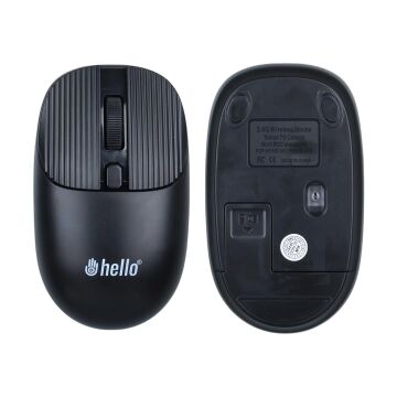 Hello HL-21808 Siyah 1000 DPI 2.4Ghz Kablosuz Bluetooth Mouse