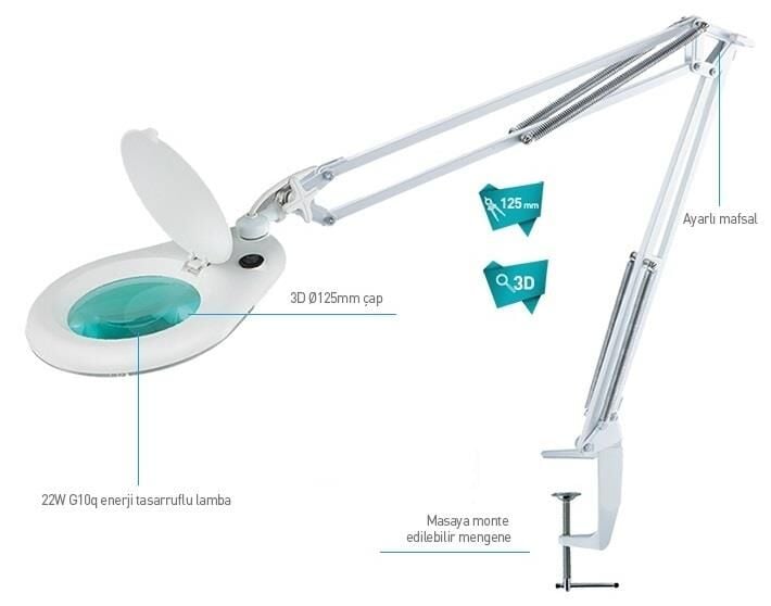 Prolink 1066D2-7C Floresanlı Masa Büyüteçi 3X Zoom