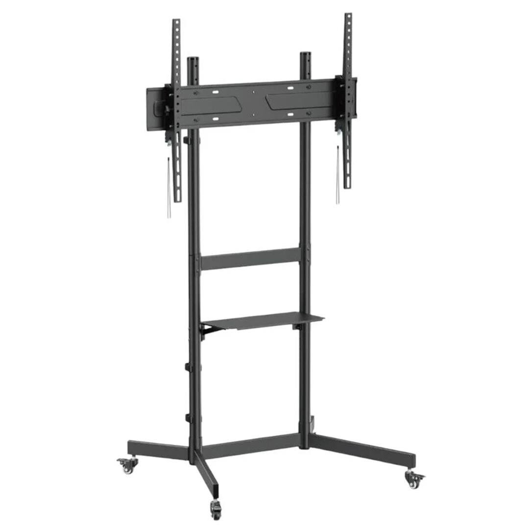 Vontech V1044VE 55''-100'' Uyumlu Tekerlekli Ayaklı Raflı LCD-LED TV Sehpası Standı