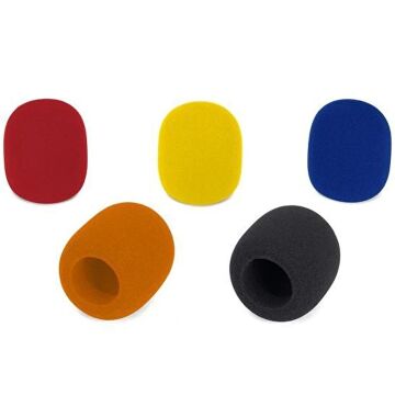 Tenon ZE-7130 5'li Standart 5 Renk El Mikrofon Süngeri (Sarı-Turuncu-Kırmızı-Mavi-Siyah)