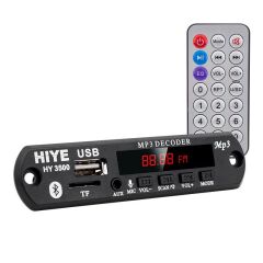 HIYE HY-3500 MİKROFONLU OTO TEYP USB/SD/BLUETOOTH-KUMANDA 12V OTO TEYP ÇEVİRİCİ DİJİTAL PLAYER BOARD