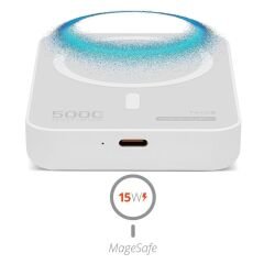 Powerway 5.000mAh PD15W Magsafe Kablosuz Wireless Taşınabilir Şarj Cihazı Beyaz Powerbank TXM5