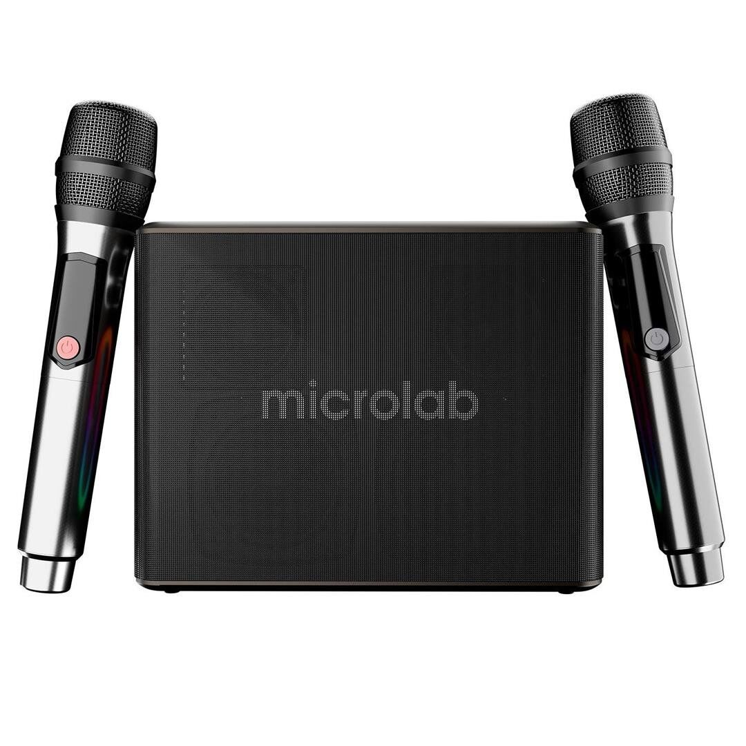 Microlab M60 Vega 100W RGB 2 Adet Kablosuz Mikrofonlu Bluetooth Karaoke Hoparlör (15.000mAh Batarya)