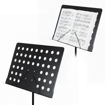 Magicvoice MV-19497 Orkestra Tipi Nota Sehpası Metal Katlanır Perfore Tabla Sayfa Tutuculu (50-150CM)