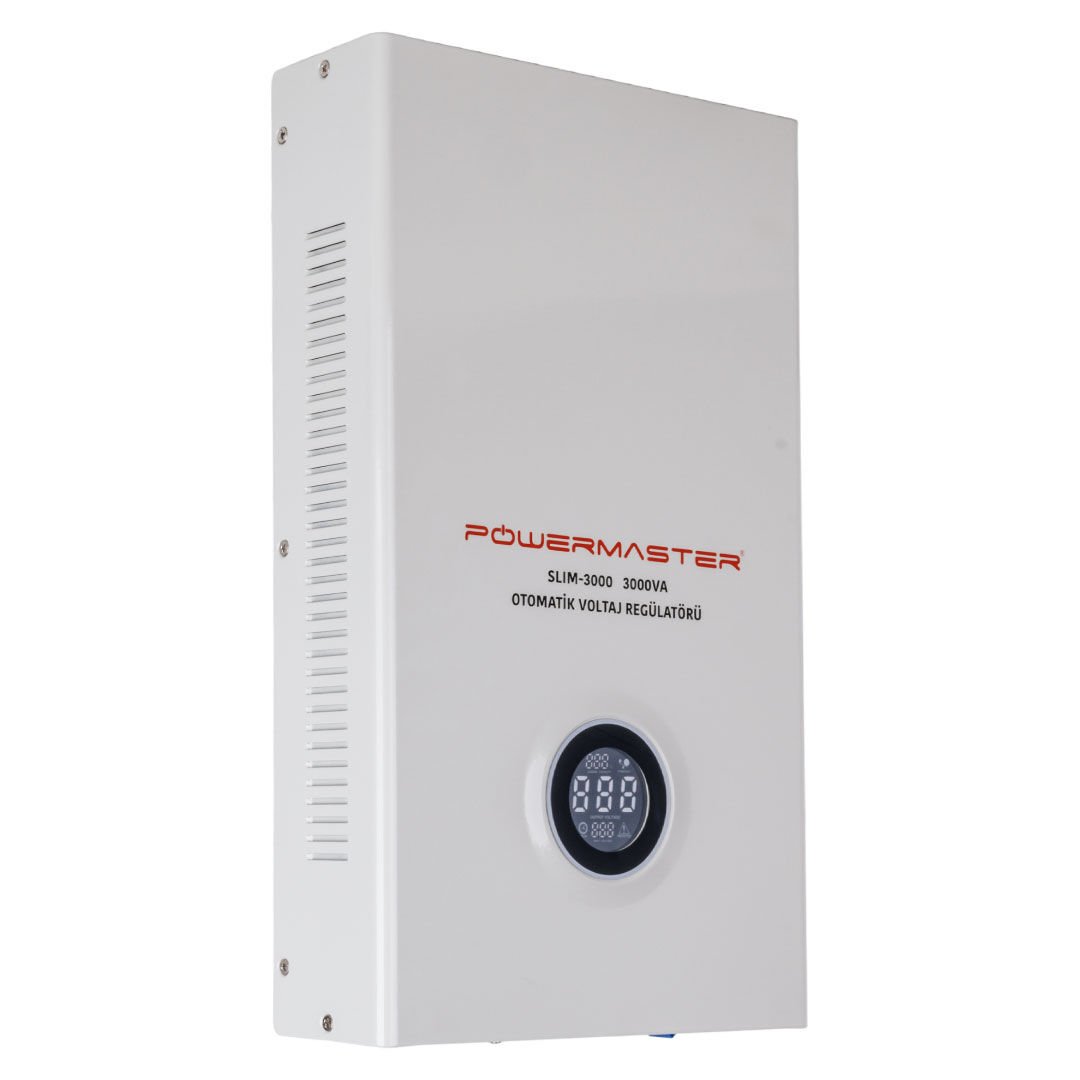 Powermaster SLIM-3000 Otomatik 3000 Watt Kombi Voltaj Regülatörü