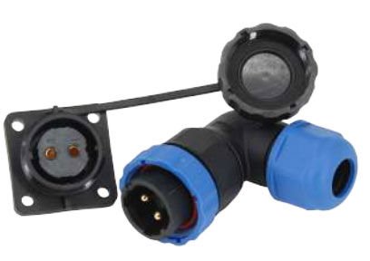 SD28 Su Geçirmez 2 Pin 28 Mm Dörtgen Konnektör 90° Dirsek