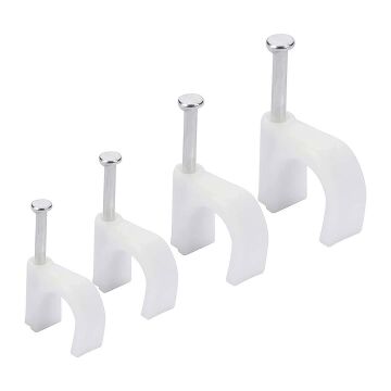 PowerMaster PM-17654 7 Numara Çelik Çivili 16 MM Kroşe 4X10 Antigron Kablolar İçin (100'LÜ Poşet)