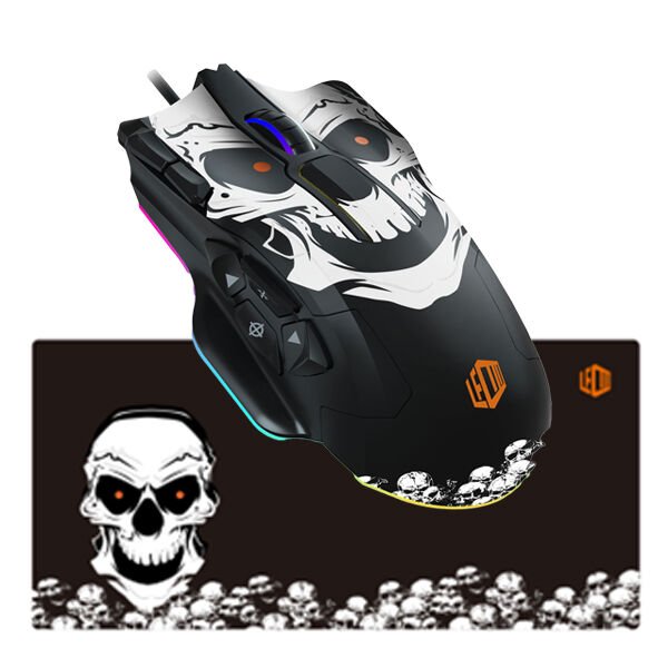 Lenovo Lecoo MG1102 8200 DPI 10 Makro Tuşlu Kablolu RGB Ledli Gaming Mouse + Mousepad