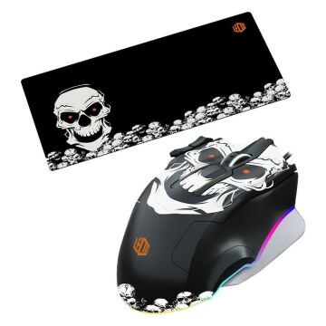 Lenovo Lecoo MG1102 8200 DPI 10 Makro Tuşlu Kablolu RGB Ledli Gaming Mouse + Mousepad