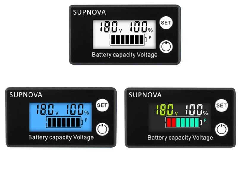 Powermaster Pil Kapasite Göstergesi Kurşun Asit Lityum Voltmetre Gerilim Ölçer
