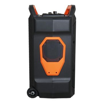 Shile SL-10 120 Watt Taşınabilir Seyyar Amfi Hoparlör Kablosuz 1 EL + 1 Yaka Mikrofonlu Kumandalı USB+SD+BT