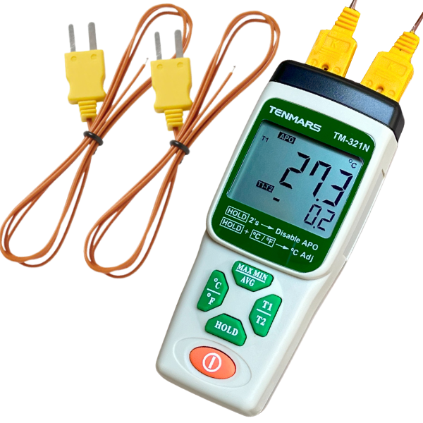 Tenmars TM-321N Çift Girişli K Tipi Termokupl Okuyucu | Kalibrasyon Menülü