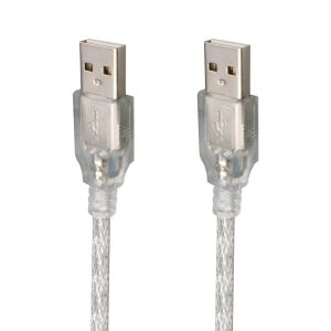Powermaster Usb Erkek-Erkek Şeffaf Kablo 5 Metre